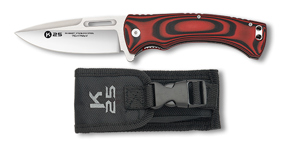Navaja K25 CNC G.10 rojo-negro